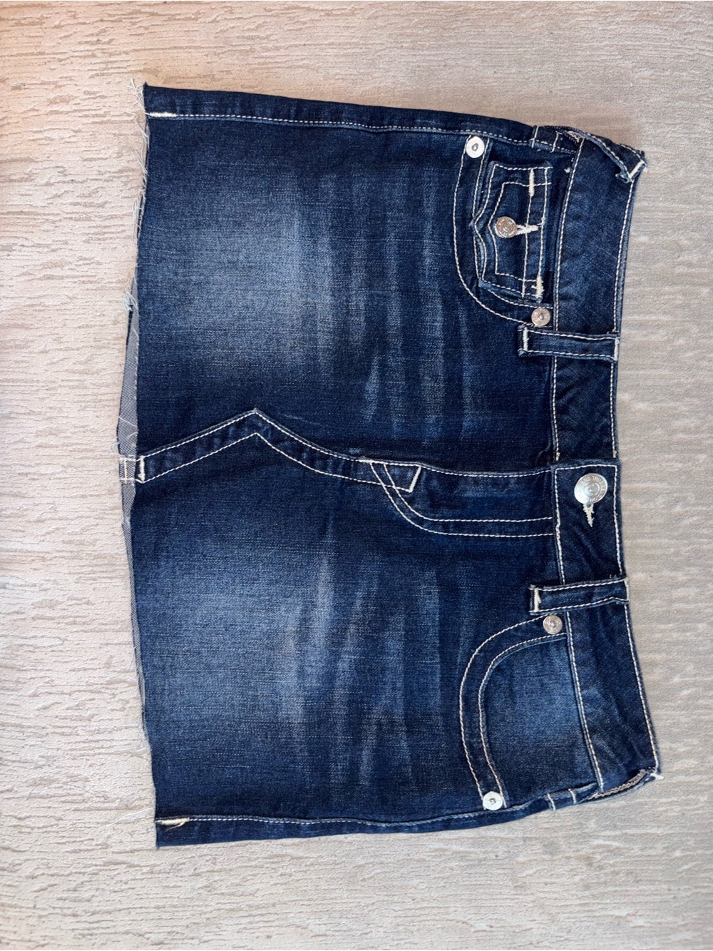True Religion Dark Blue Denim Midi Skirt